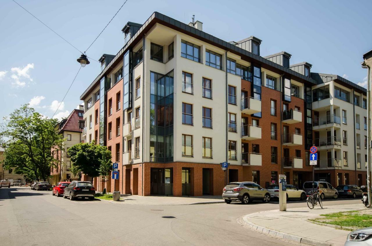 Central Kazimierz Apartment With Balcony Krakau Exterior foto
