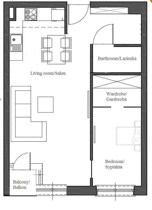 Central Kazimierz Apartment With Balcony Krakau Exterior foto